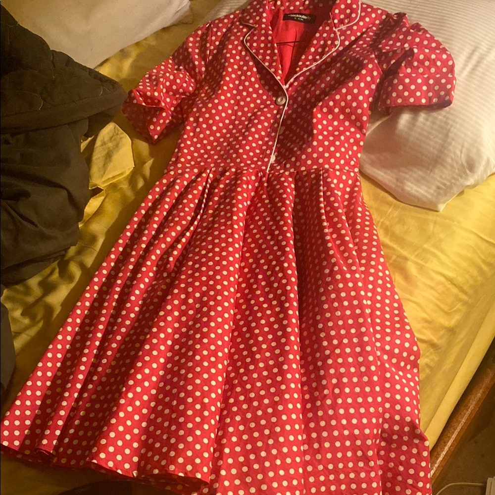 Vintage Red Polka Dot Dress